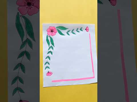 Easy And Simple Front Page Border Design/ Page Border #shoets #drawing #shorts