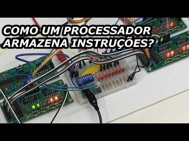 ENTENDA COMO UM PROCESSADOR ARMAZENA INSTRUÇÕES | Computador de 8 bits em PCBs