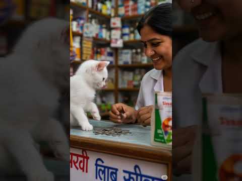 Little Cat meets Sad Bear! #short, #sadshorts, #sadcat, #sadcatstory, #catandbear