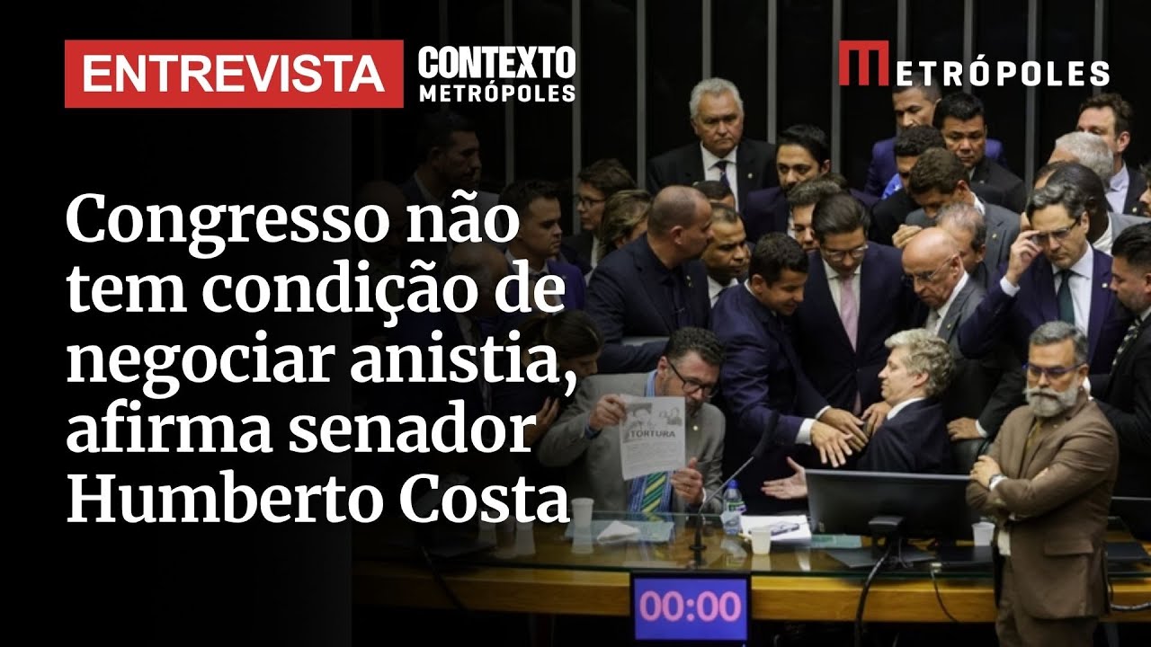 Congresso não tem condição de negociar anistia afirma senador Humberto Costa