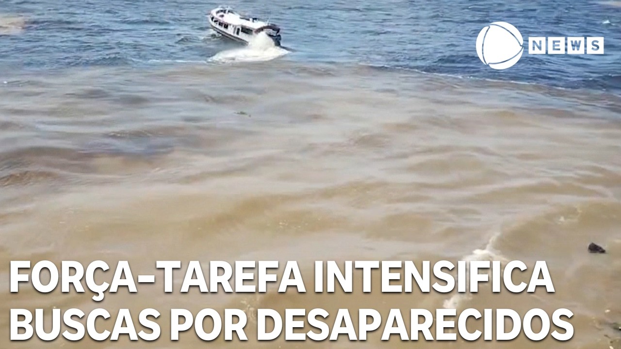 Força-tarefa intensifica buscas por sete desaparecidos em naufrágio