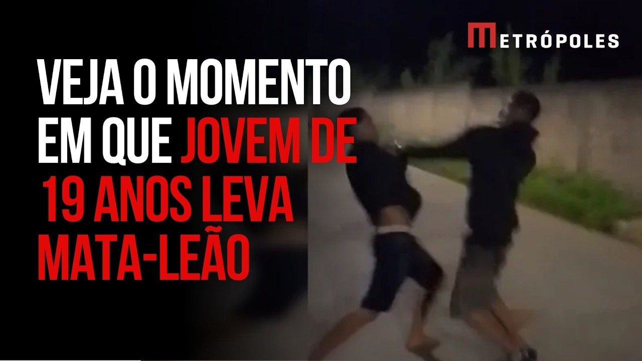 Jovem morre após levar mata leão em briga no DF; veja imagens
