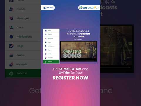 Create your podcast channel on O-Net for FREE