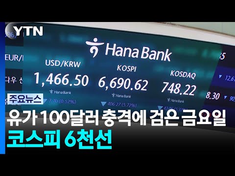 유가 100달러 충격에 검은 금요일...코스피 다시 6천선으로 / YTN