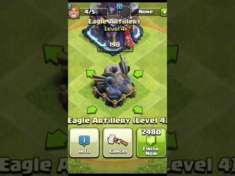 Eagle Artillery All Levels #clash #clashofclans #eagleartillery