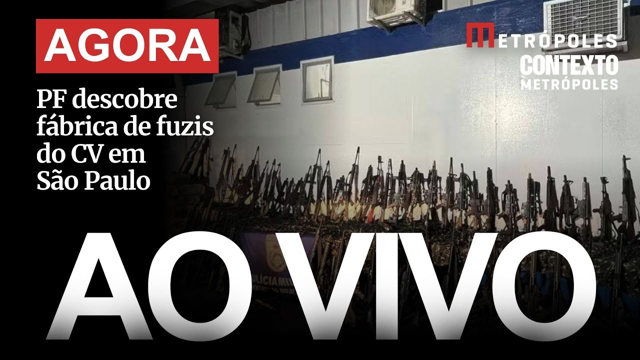 AO VIVO: PF descobre fábrica de fuzis do CV em SP/ Senado instala a CPI do crime organizado