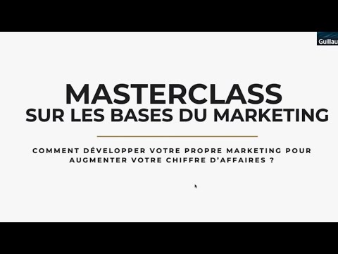 LIVE MASTERCLASS - Les Bases du Marketing / Esprit Du Corps