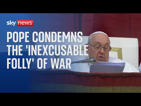 Pope Francis gives his Christmas message, calling war 'an inexcusable folly'