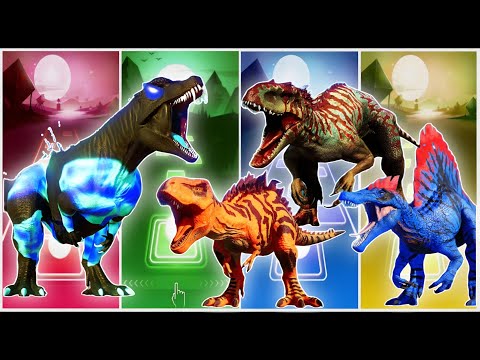 Jurassicworld Tyranasaurus Indominus T-rex🦖 Tiles hop Edm rush