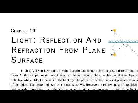 Light: Reflection and Refraction from Plane surface  (part 5)| 10th science chapter 10 CGBSE