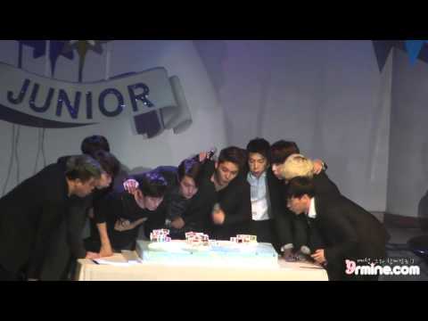 121020 슈퍼주니어 데뷔 7주년 파티 - 축하노래 & 촛불끄기 & 케익자르기