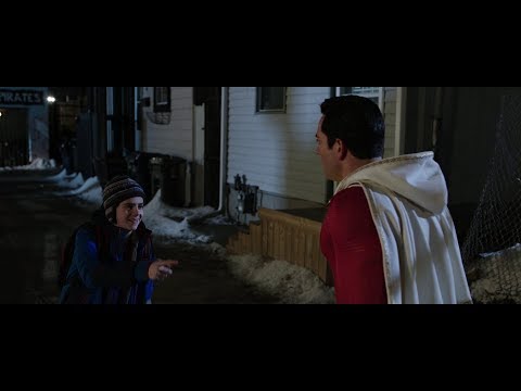 Shazam (billy) meets Freddy and try to know his superpower  funny scene