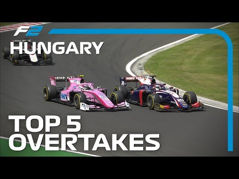 Top 5 Formula 2 Overtakes | 2019 Hungarian Grand Prix