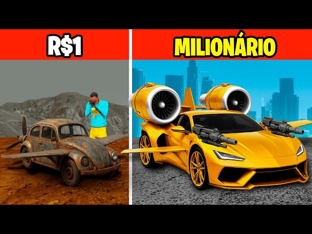 CARRO VOADOR DE R$1 PARA MILIONÁRIO no GTA 5!