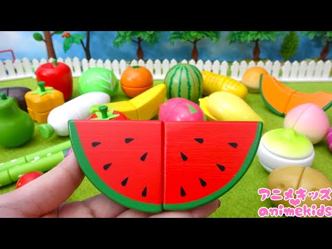 Learn the names of fruits and vegetables! Let's remember the color names! @animekids