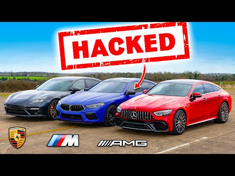 BMW M8 vs 파나메라 vs GT 4 도어 - 튜닝카 드래그 레이스!