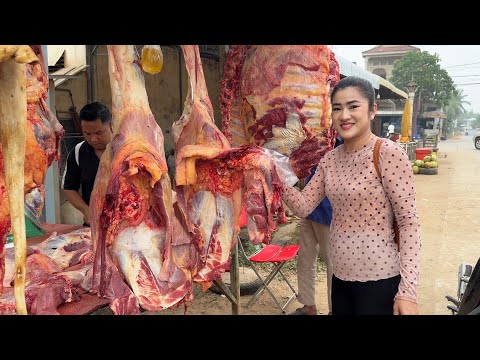 Market show: Buy beef from village beef store for cooking | Briaesd beef cooking