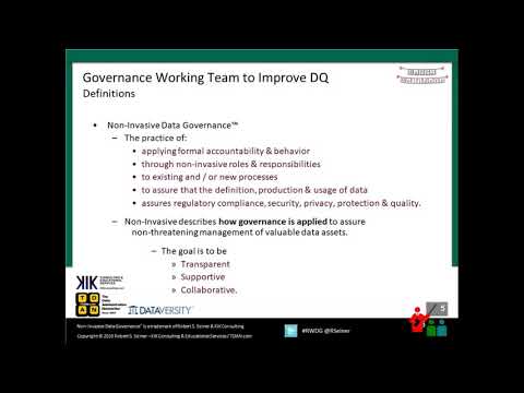 RWDG Webinar: Utilize Governance Working Teams to Improve Data Quality