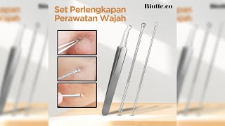 Pratinjau video produk Biutte.co Alat Perlengkapan Komedo Jerawat Blackhead 3 PCS - PT3