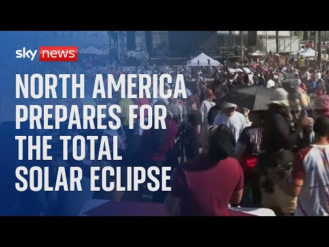Watch live: People prepare for the total solar eclipse across North America