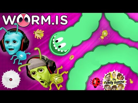 WORM.IS : EATING BUGS! (FGTEEV Slither.Io Copy Cat 