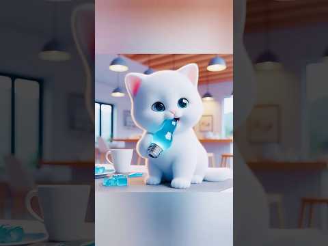 Colorful 🌈cute ☺️ cats 🐱 #funny #viral #cat #Bulb #shorts 