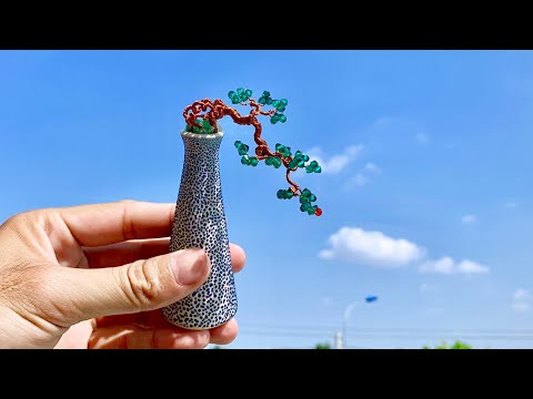 [Bonsai Handmade]How To Make Mini Bonsai Tree Wire Copper 04