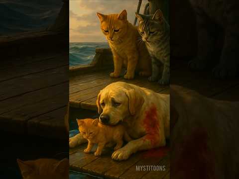 The Puppy Who Gave His Life to Save a Kitten 💔 #shorts #cartoonvideo #viralvideo