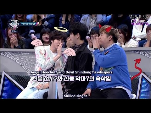 Yesung with Angel Heechul and Devil Shindong's whispers! (Eng/Esp)