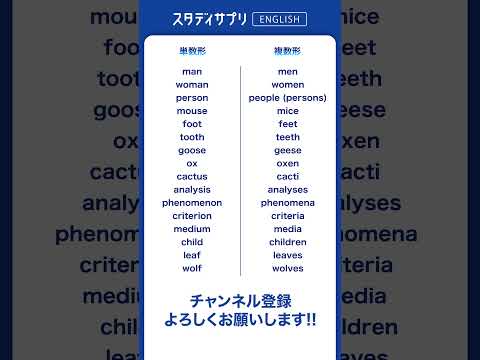 単数形から複数形の変化 全部分かりましたか…？👀 #Shorts #英語 #英会話 #english #切り抜き #英語学習