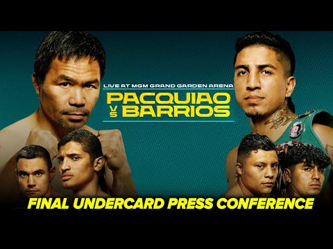 Manny Pacquiao vs Mario Barrios • UNDERCARD Final Press Conference & Face Off Video