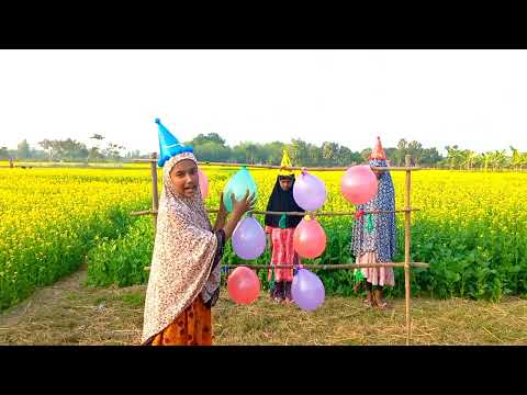 Outdoor fun with Flower Balloon and learn colors for kids by I kids episode nomber- 8 mustard field
