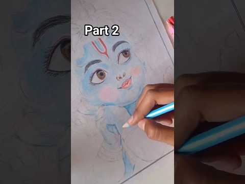 how to draw a cute kanhiya drawing with colour pencil ✏️ I Krishna drawing | Priya_art_108 I