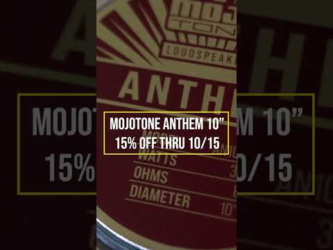 Mojotone Anthem 10-inch Guitar Speaker Rocktober Sale #short