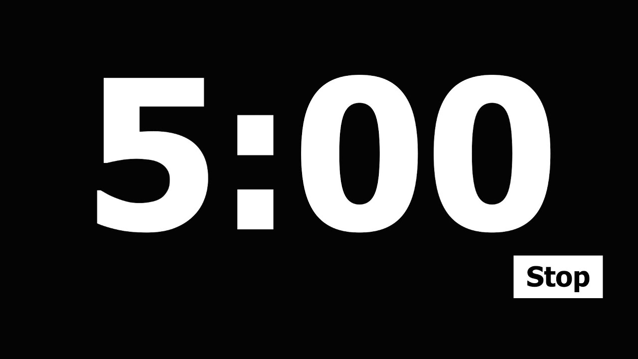 5 Minute Countdown Timer YouTube