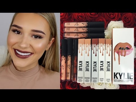 First Impression, Swatches & Food Wear Test | Kylie Jenner Metals, Glosses & Exposed
