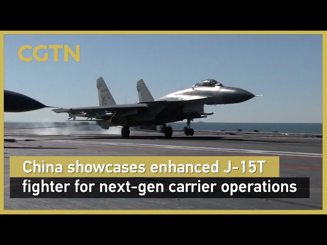 China showcases enhanced J-15T fighter for next-gen carrier operations