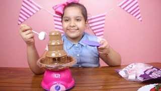 لعبة نافورة الشوكلاتة الحقيقية للأطفال ! العاب طبخ بنات ! chocolate ...