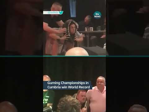 Face Gurning Championships in Cumbria win world record #itvnews