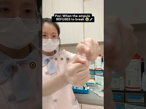 “When the ampule REFUSES to break 😭💉”#nurse #dothingsyoudontwanttodo #breaking #viral #medical#funny
