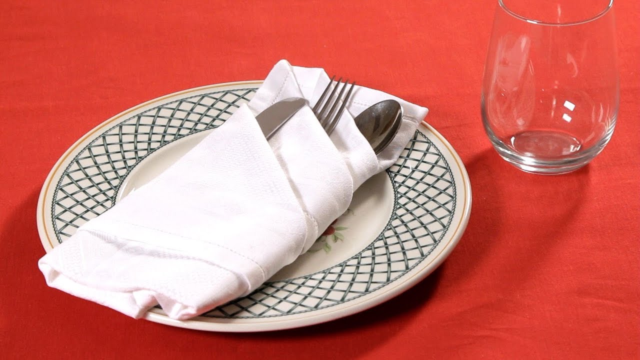 How to Fold a Napkin into a French Pleat | Napkin Folding - YouTube