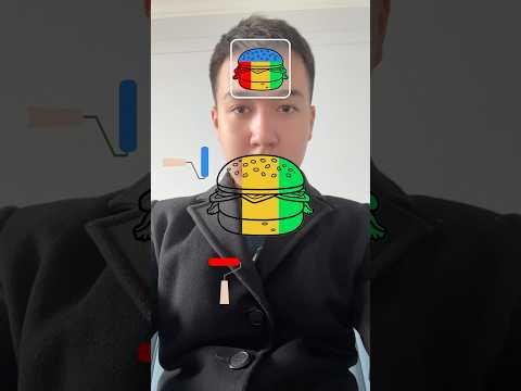 Painting a burger 😃🍔