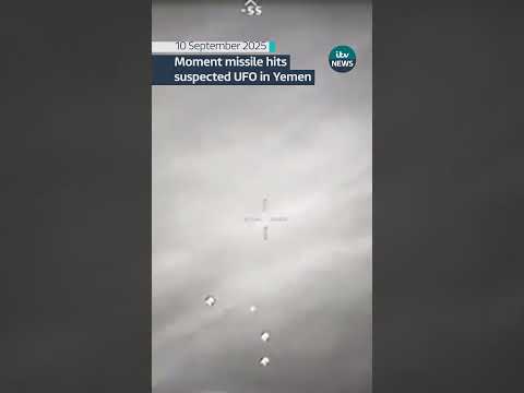 The clip, shown at a congressional hearing, appears to show a US missile hitting an object #itvnews