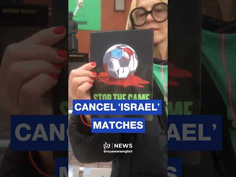 🇮🇱🏴󠁧󠁢󠁳󠁣󠁴󠁿Activists protest Ireland-‘Israel’ matches in Glasgow