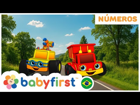Aprenda a Contar com Carros de Corrida e Animais! 🏎️🦁 Números | BabyFirst Brasil