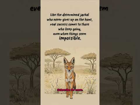 Never Give Up - Like A Jackal #shorts #motivation #natureinspires #success
