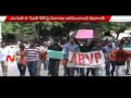 ABVP protest at JNTU Kukatpally over Eamcet 2 paper leak