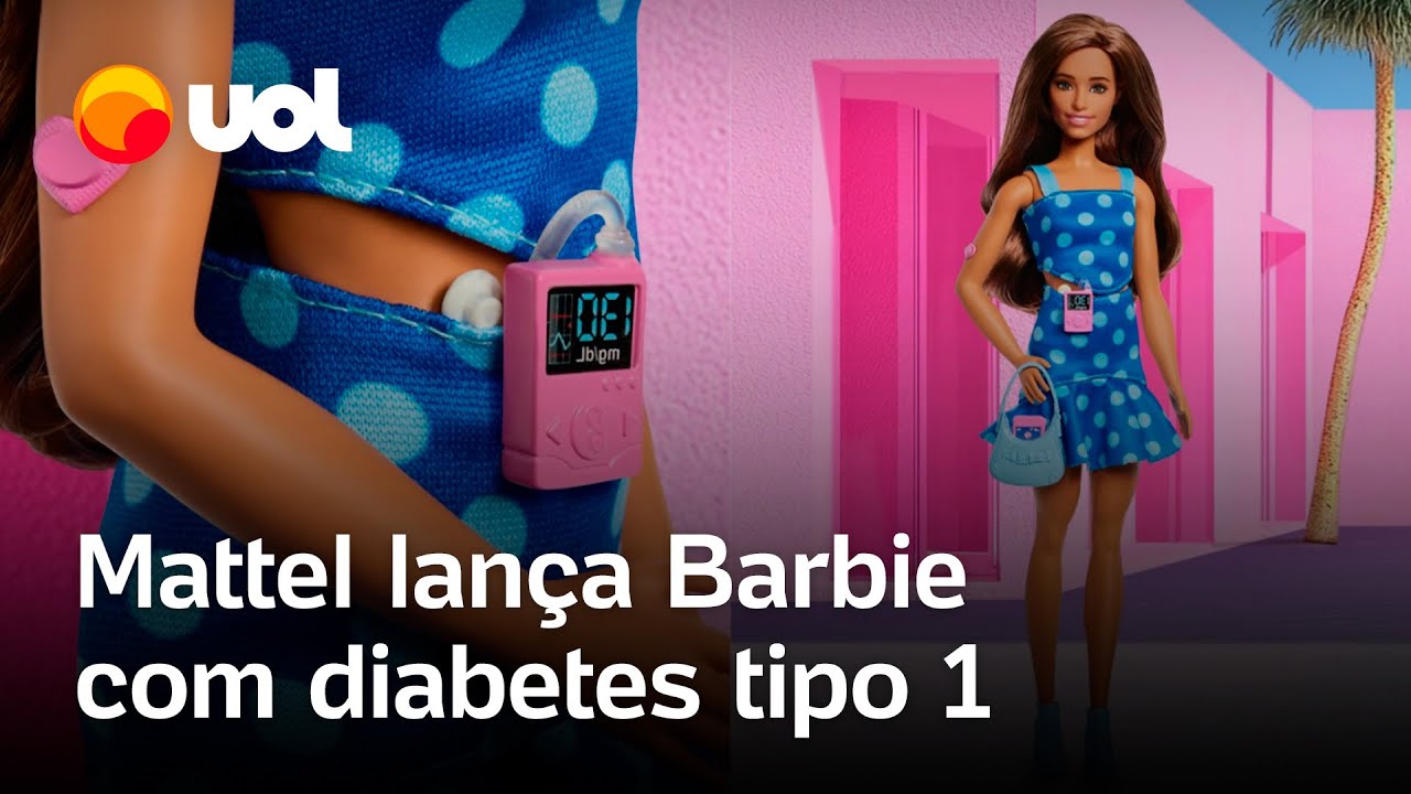 Barbie com diabetes tipo 1 é lançada; boneca usa bomba de insulina e sensor de glicose; vídeo
