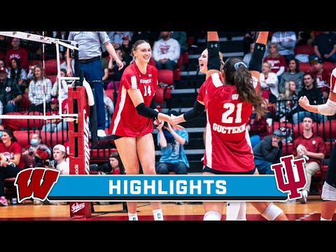 Wisconsin at Indiana | Highlights | Big Ten Volleyball | Nov. 19, 2023