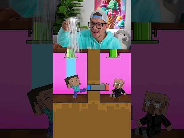 You Won't BELIEVE Who Wins This Minecraft Water Challenge! #shortdog  @PaperPig-jv1kn